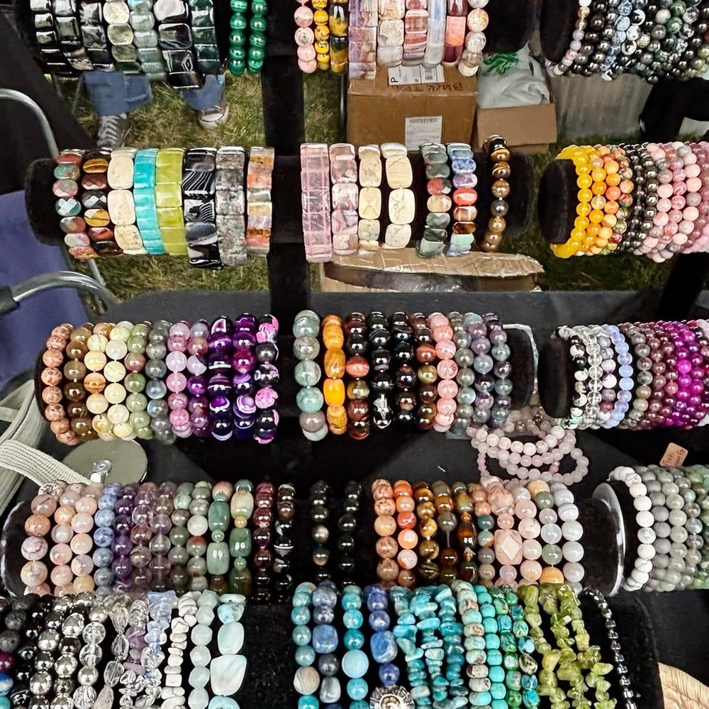 Crystals, lots of them. Grade A quality. Bracelets and more…